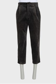 Men's gray corduroy trousers
