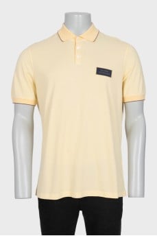 Чоловіче slim fit поло жовтого кольору