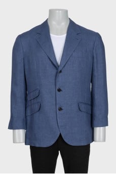 Men's blue linen jacket