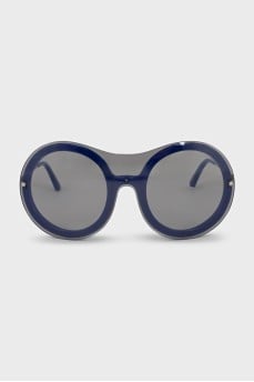 Blue round frame sunglasses