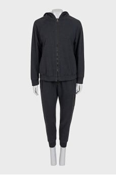 Gray tracksuit with a reversible jacket