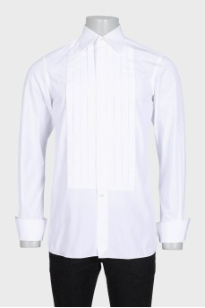 Men's straight-cut shirt with pleats