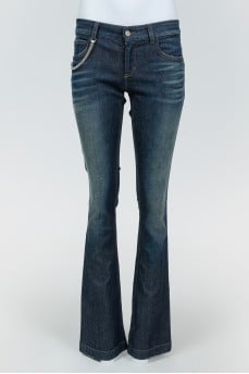 Silver chain jeans with a silver chain