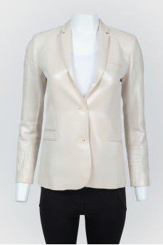 Beige jacket with rhinestones