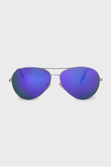 Aviator sunglasses with purple lenses