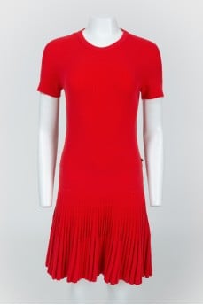 Red dress with a low waist