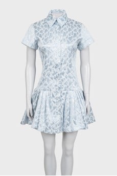 Light blue straight-cut dress