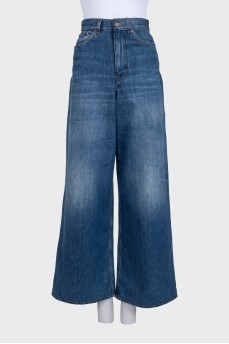 Джинси wide leg fit синього кольору