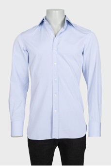 Men's light blue fitted shirt