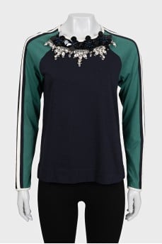 Black jumper with decor