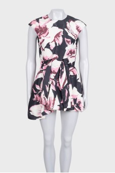 Fitted silk mini dress