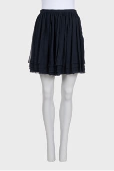 High-waisted silk skirt