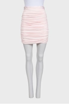 Pink draped skirt