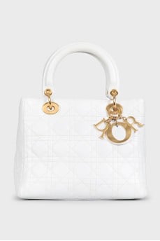 Стеганая сумка Lady Dior из кожи