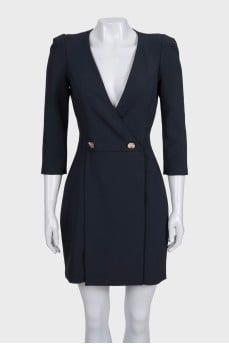 Fitted black dress with a cutout