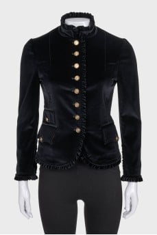 Black velvet jacket