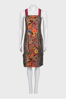 Brown printed dress