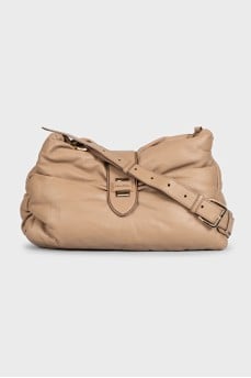 Beige leather bag