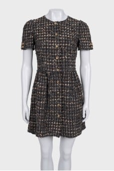 Gray tweed dress