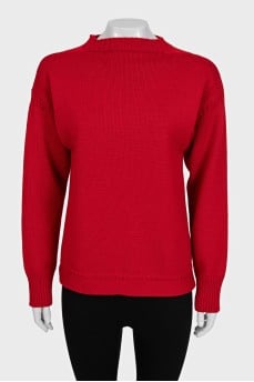 Red wool sweater