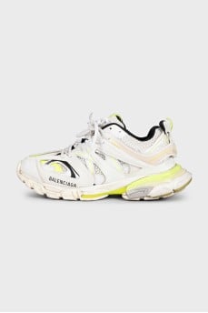 Track sneakers with contrasting inserts