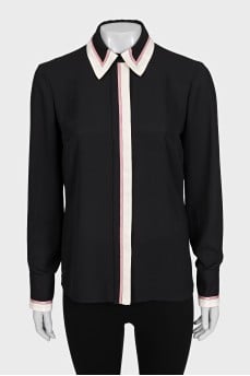 Black loose blouse with tag