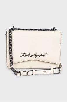 White leather crossbody
