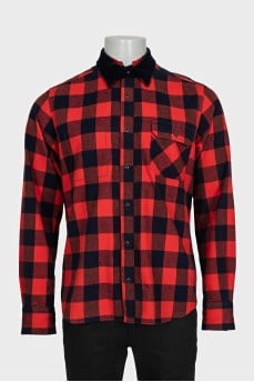 Men's plaid shirt with buttons