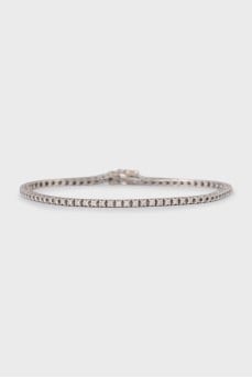 White gold tennis bracelet with diamonds