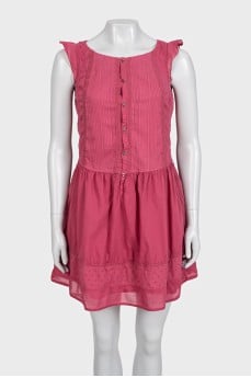 Pink dress with buttons