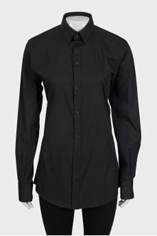 Black straight-cut shirt
