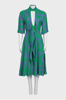 Blue dress with print