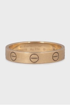 Love ring in yellow gold