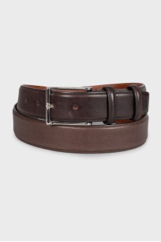 Men's brown leather belt