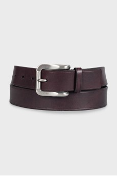 Men's purple leather belt