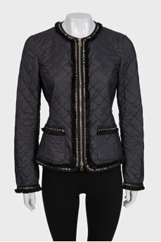 Fitted jacket decorated with chains