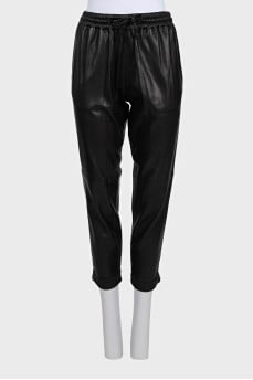 Cropped trousers with ties