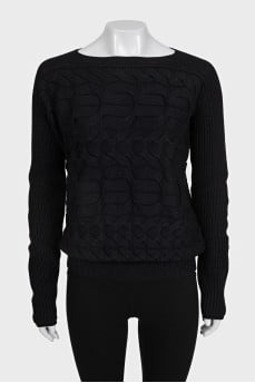 Knitted sweater made of cashmere and silk