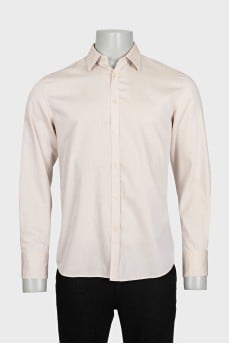 Чоловіча бежева сорочка slim fit