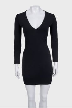 Black bodycon dress with cutout