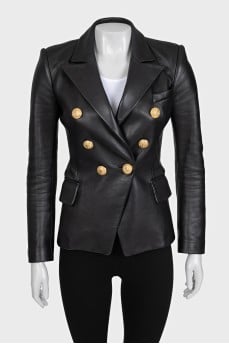 Black leather jacket