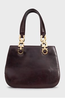 Burgundy leather bag