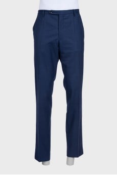 Men's blue trousers with creases