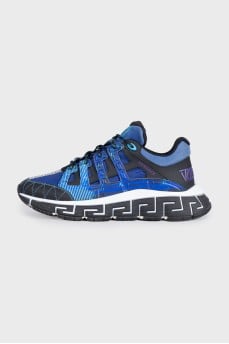 Men's blue combination sneakers