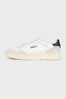 Men's white leather sneakers