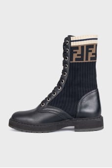 Rococo leather boots