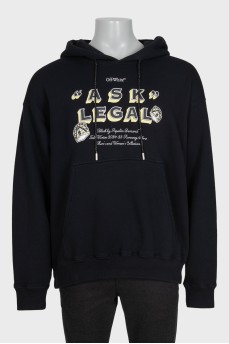 Чоловіче худі чорного кольору Ask Legal