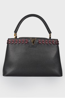 Capucines MM woven bag