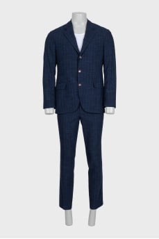 Men's pinstripe wool suit