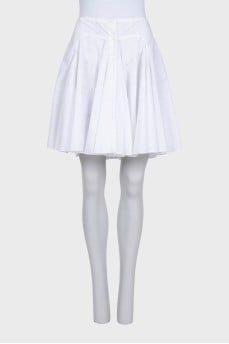 White high-waisted skirt